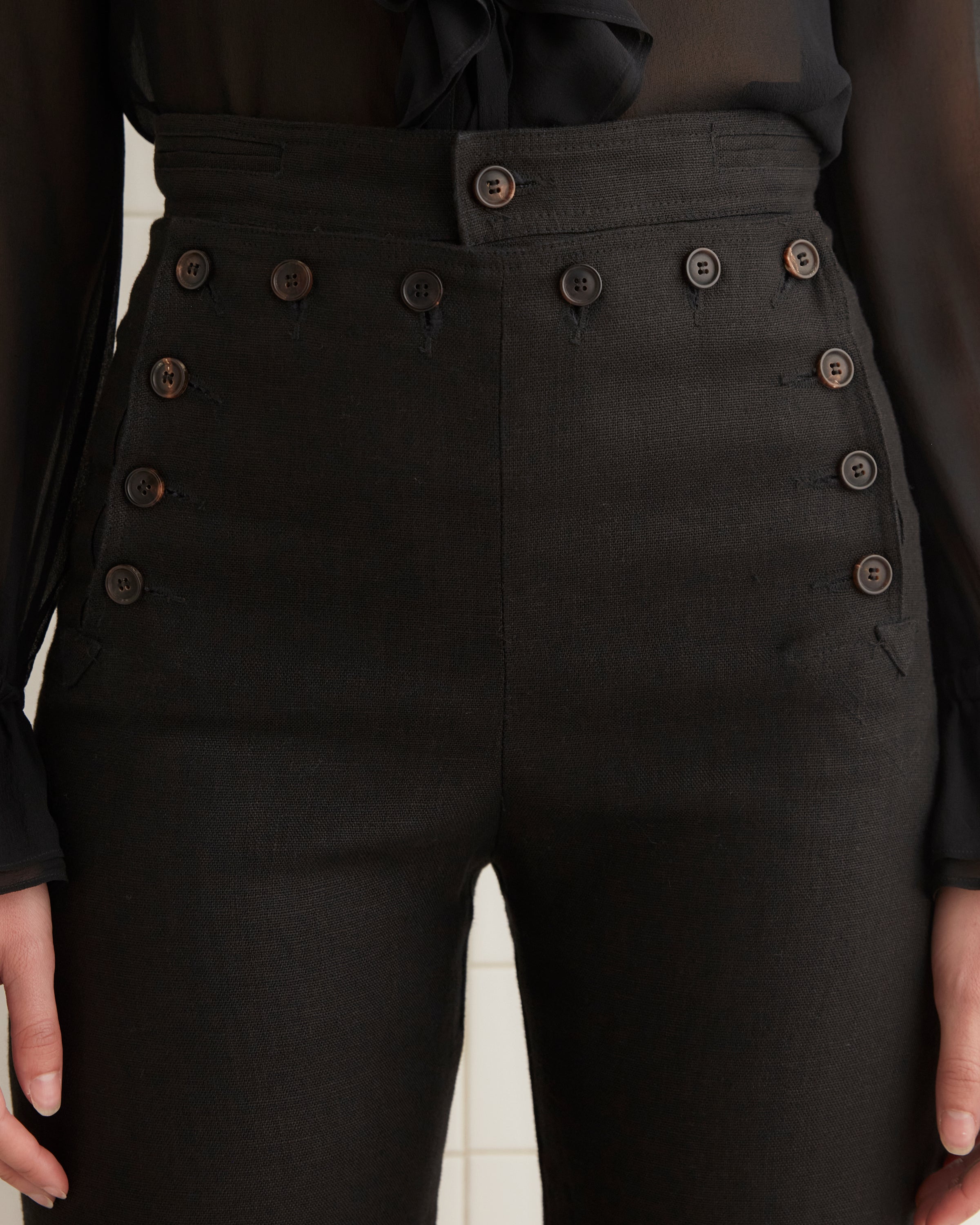 SAILOR TROUSER Maitre D Black Wool Our Legacy Maître D Sailor