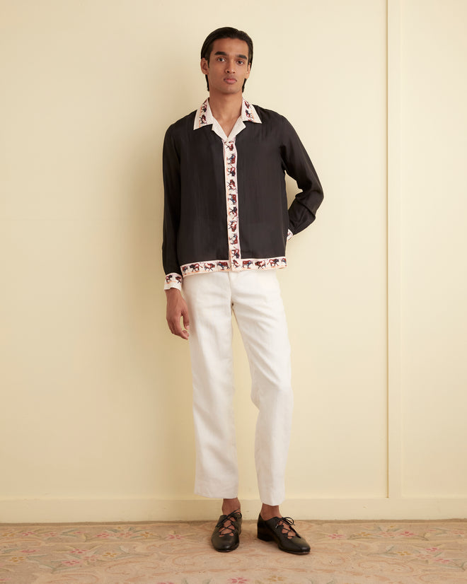 Linen Suiting Trousers - Ivory TROUSERS BODE New York