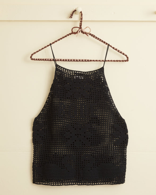 Mansfield Tank - Black WOMENS KNIT TOPS BODE New York