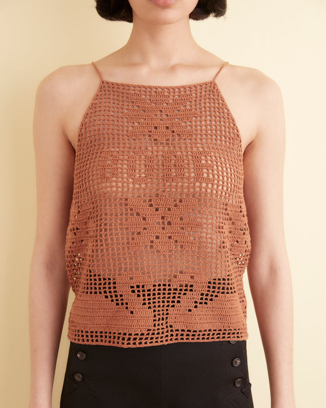 Mansfield Tank - Brown WOMENS KNIT TOPS BODE New York