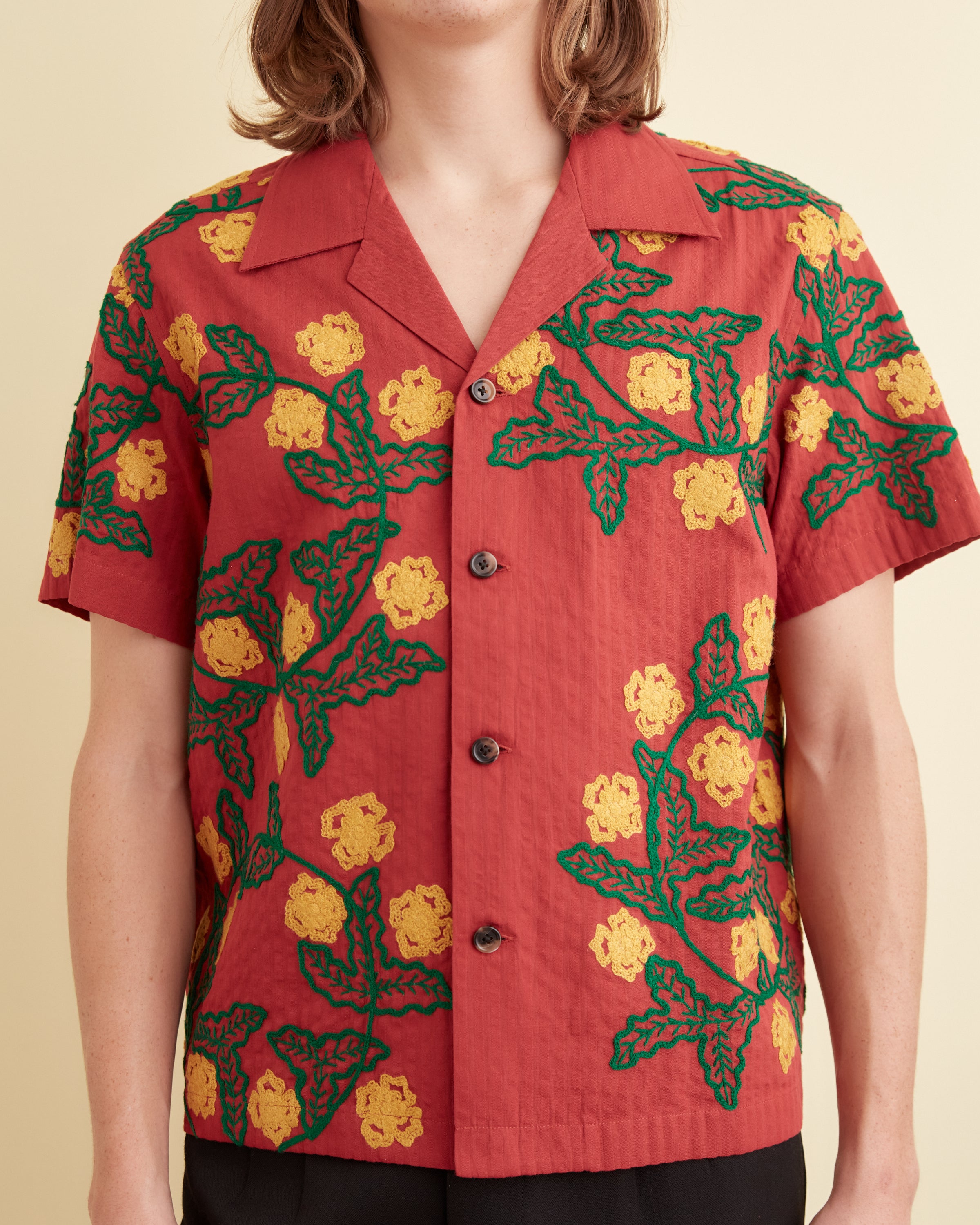Marigold Wreath Short Sleeve Shirt – BODE
