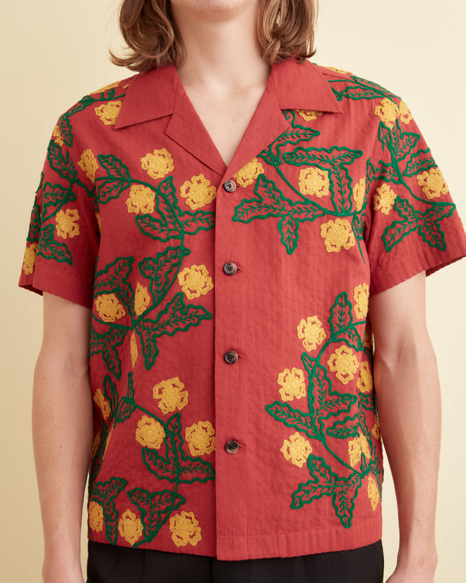 Marigold Wreath Short Sleeve Shirt SHIRT BODE New York