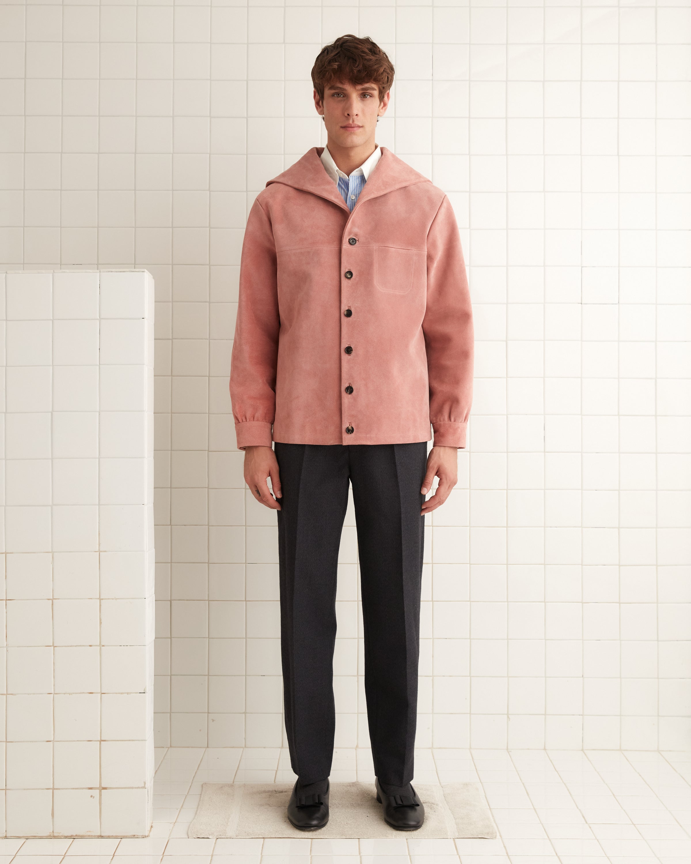 Mariner Suede Jacket Pink