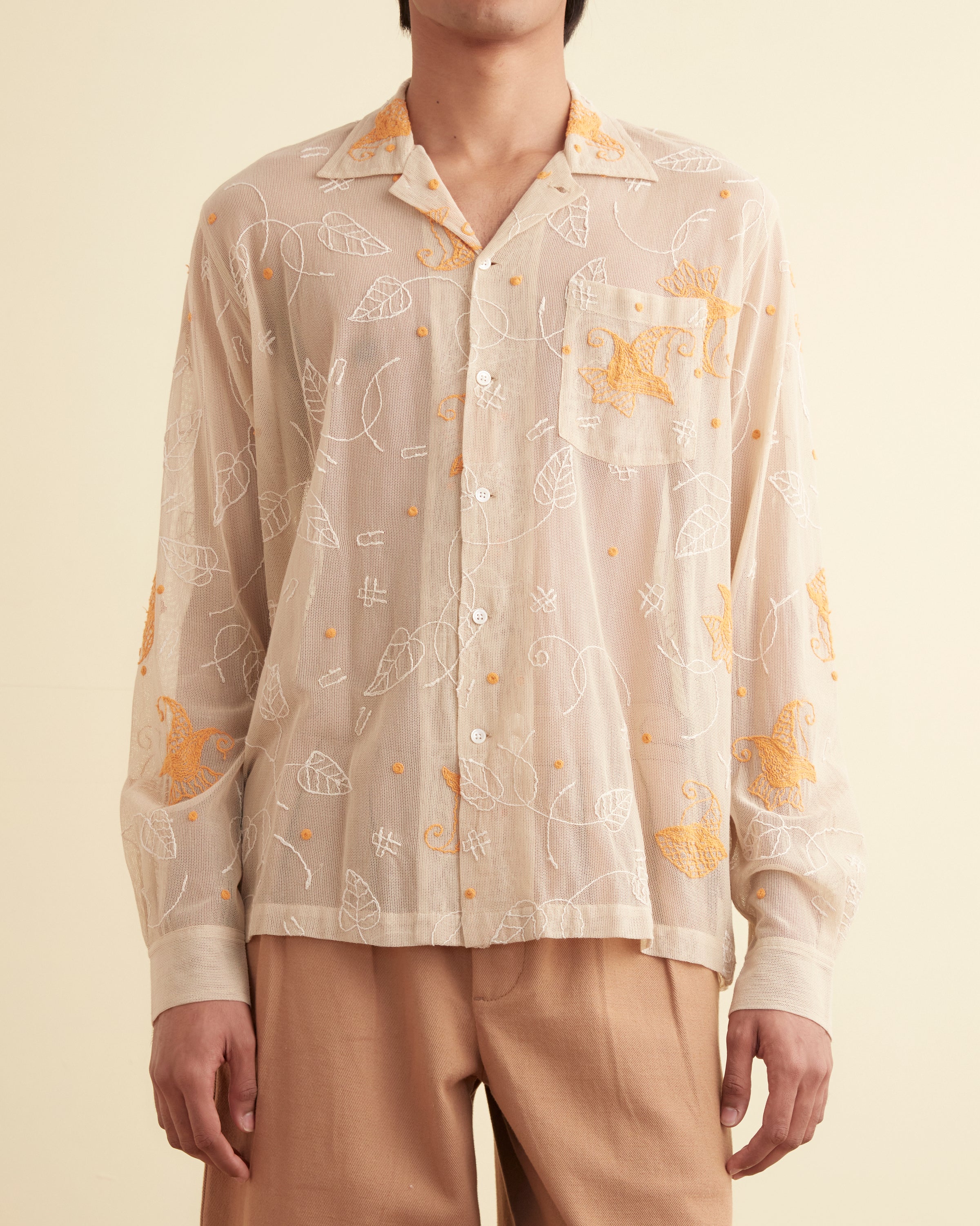 Mesh Lilium Long Sleeve Shirt – BODE