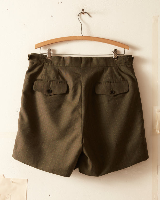 Meyer Stripe Wool Shorts - 34