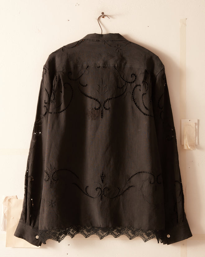 Midnight Bloom Long Sleeve Shirt - L/XL