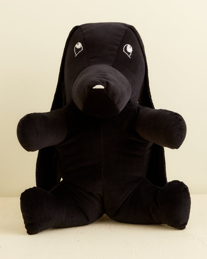 Midnight Corduroy Stuffed Dog OOAK MISC BODE New York