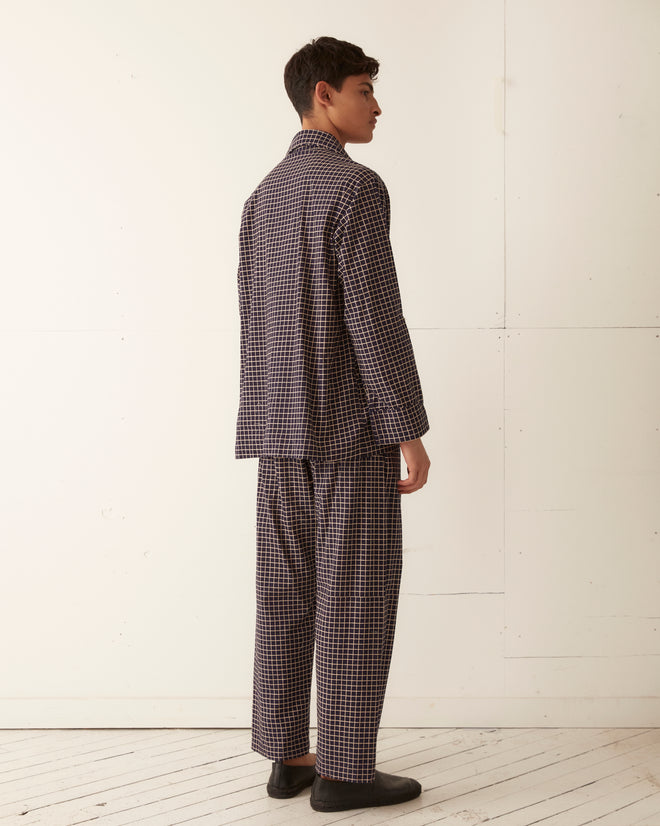 Midnight Grid Pajama Shirt SHIRT BODE New York
