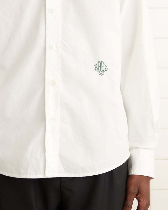 Monogrammed Poplin Shirt MENS SHIRTS BODE New York