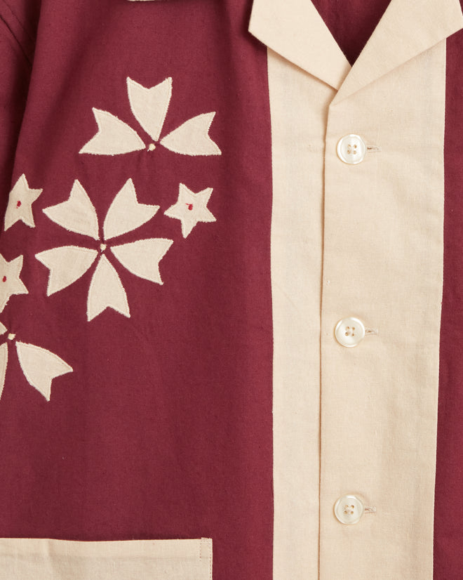 Moonflower Appliqué Short Sleeve Shirt SHIRT BODE New York