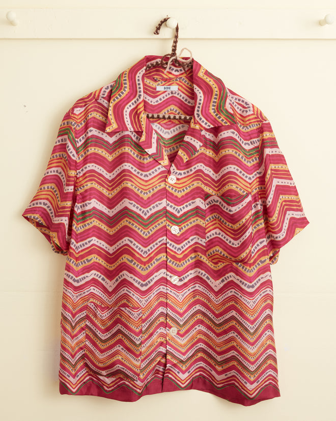 Mothra Zig-Zag Short Sleeve Shirt SHIRTS BODE New York