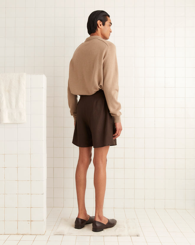 Cashmere Polo - Oatmeal KNITWEAR BODE New York