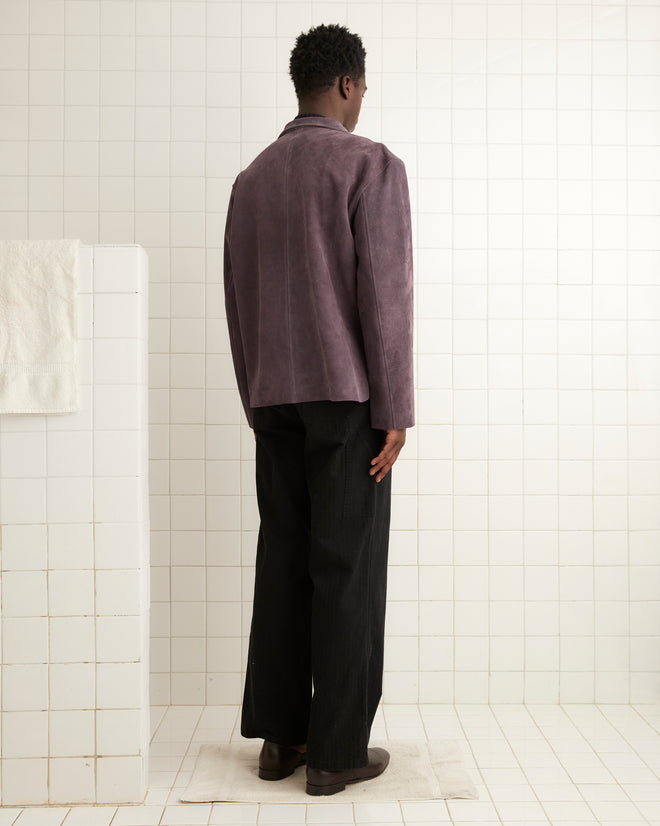 Suede Overshirt - Purple MENS JACKETS BODE New York