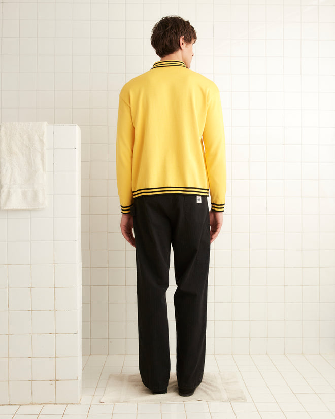 Club Long-Sleeved Polo - Yellow MENS KNIT TOPS BODE New York