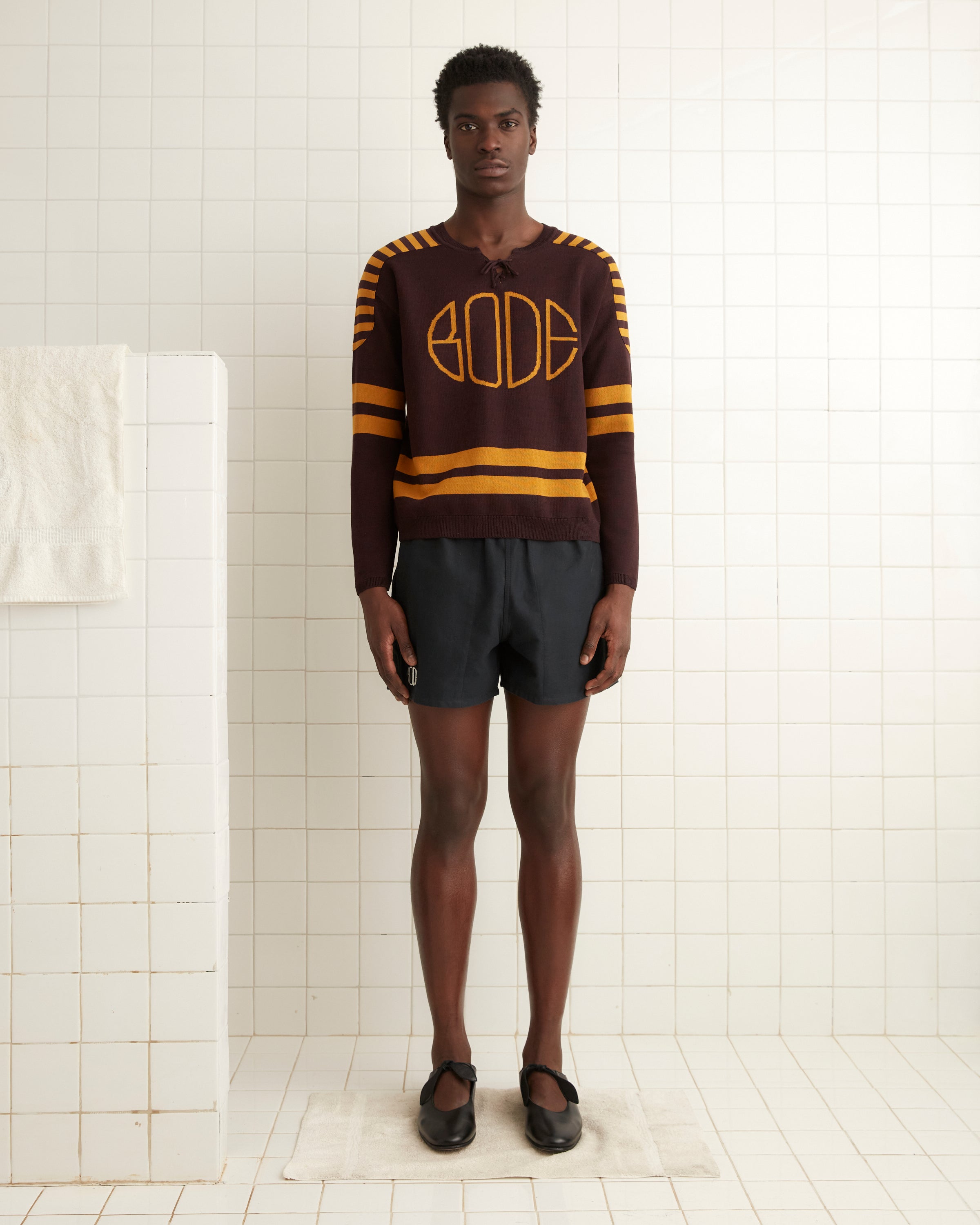 Rink Sweater - Brown/Yellow – BODE