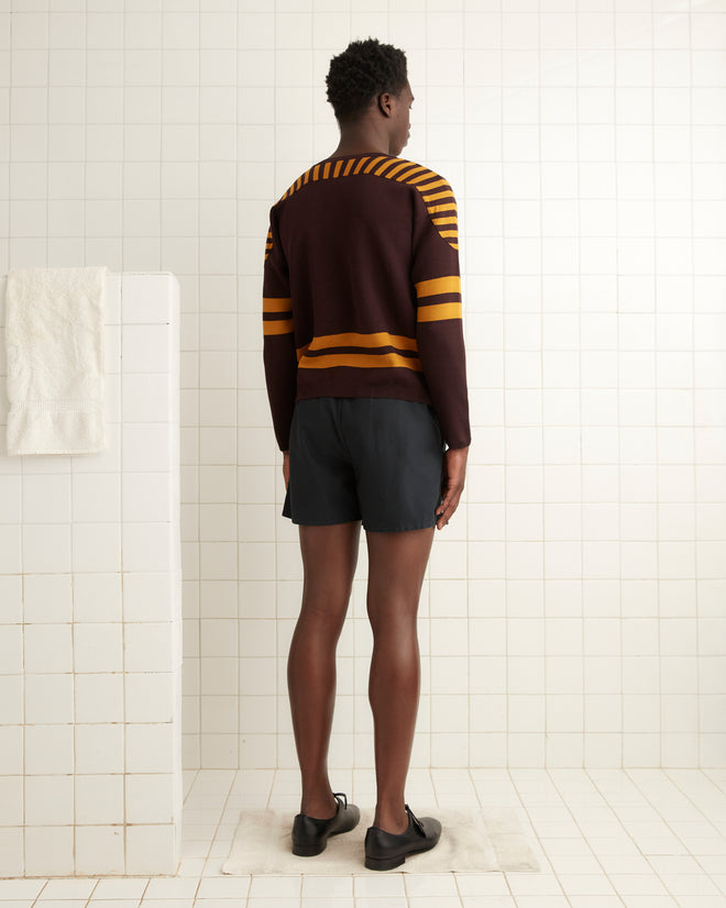 Rink Sweater - Brown/Yellow MENS KNIT TOPS BODE New York