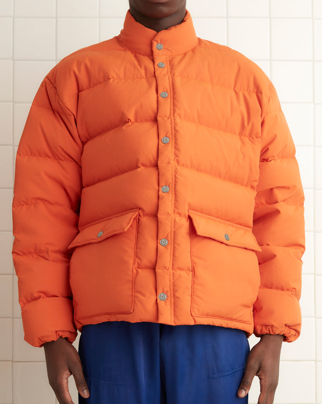 Burlington Puffer Jacket - Orange MENS OUTERWEAR BODE New York