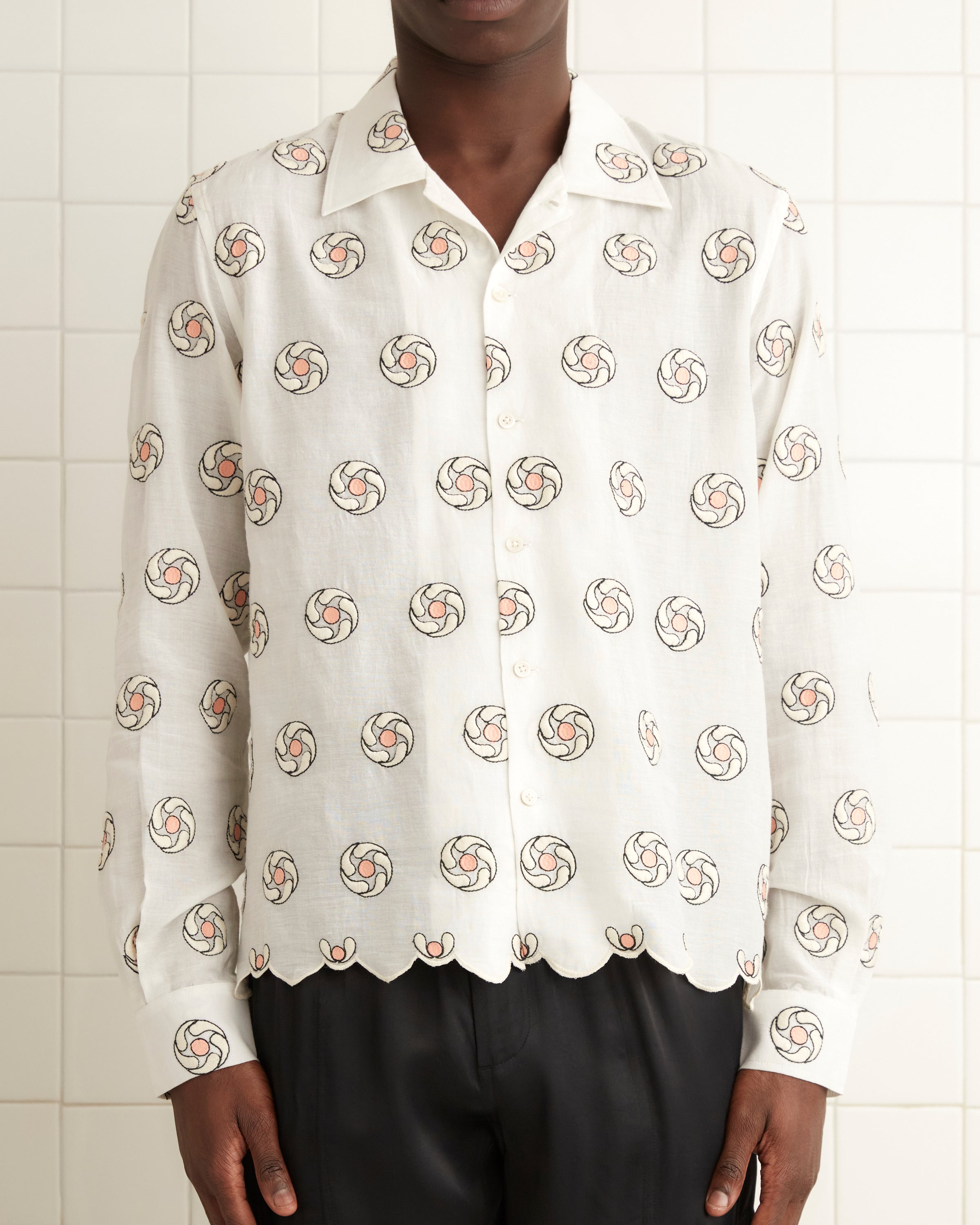 トップス mame 20AW Floral Cut Jacquard Shirt トップス mame 20AW Floral Cut Jacquard Shirt mame 20AW