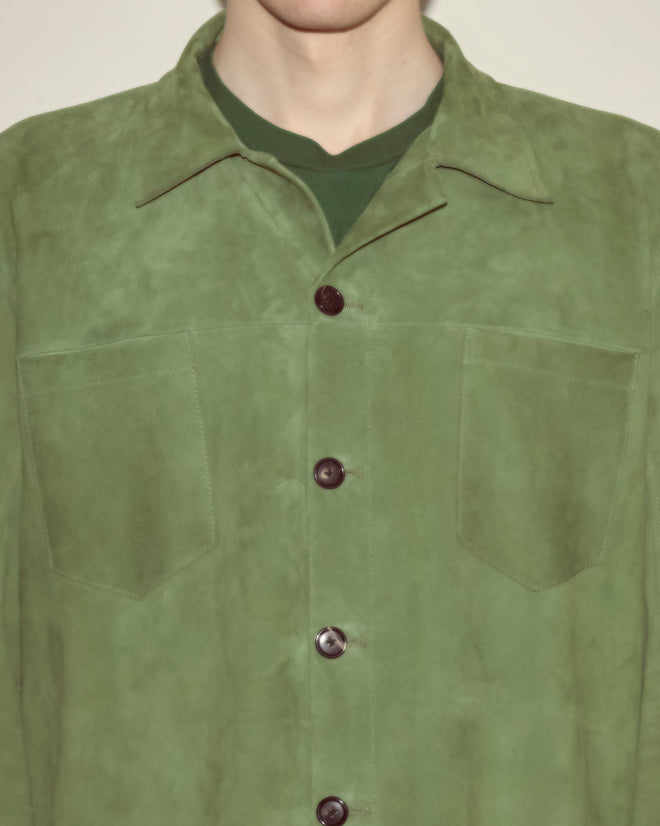 Suede Overshirt - Green