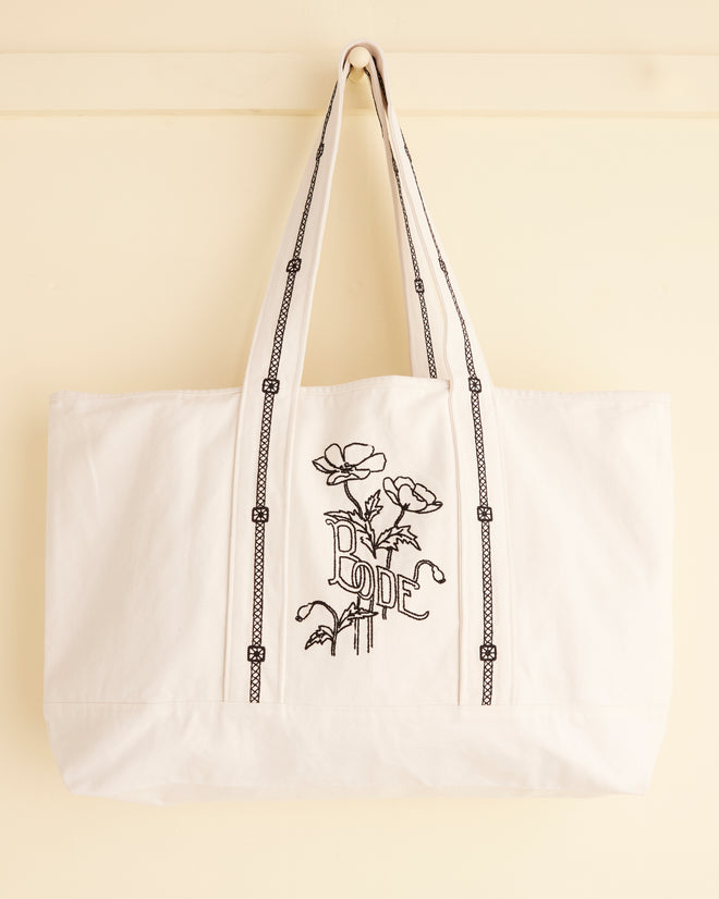 Laundry Tote - Natural/Black BAGS BODE New York