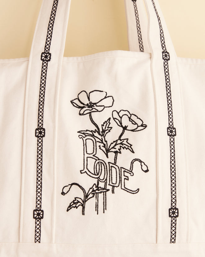 Laundry Tote - Natural/Black BAGS BODE New York