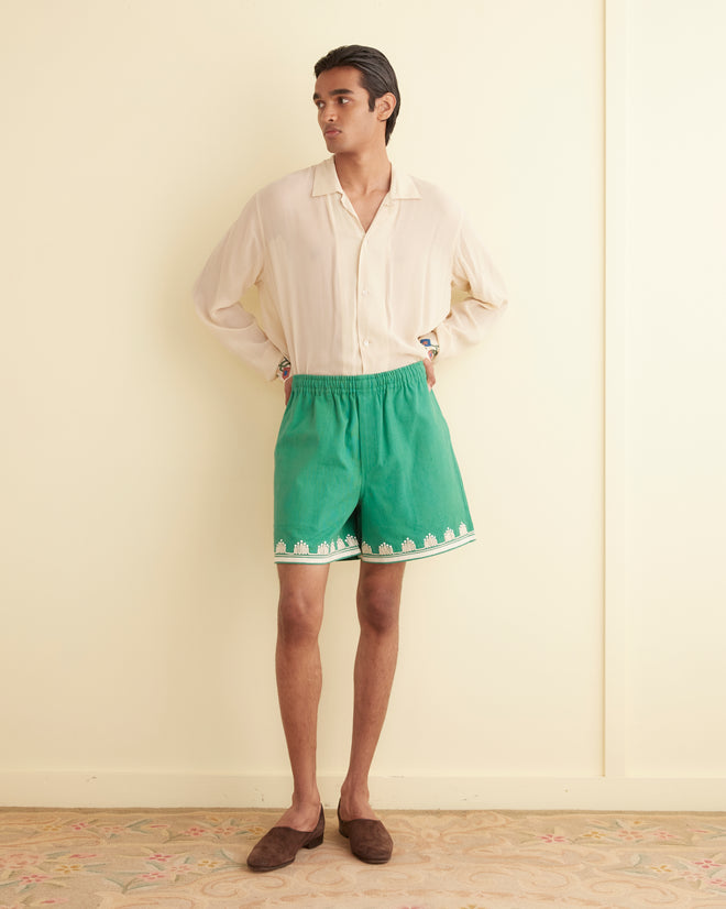 Ripple Appliqué Shorts MENS SHORTS BODE New York