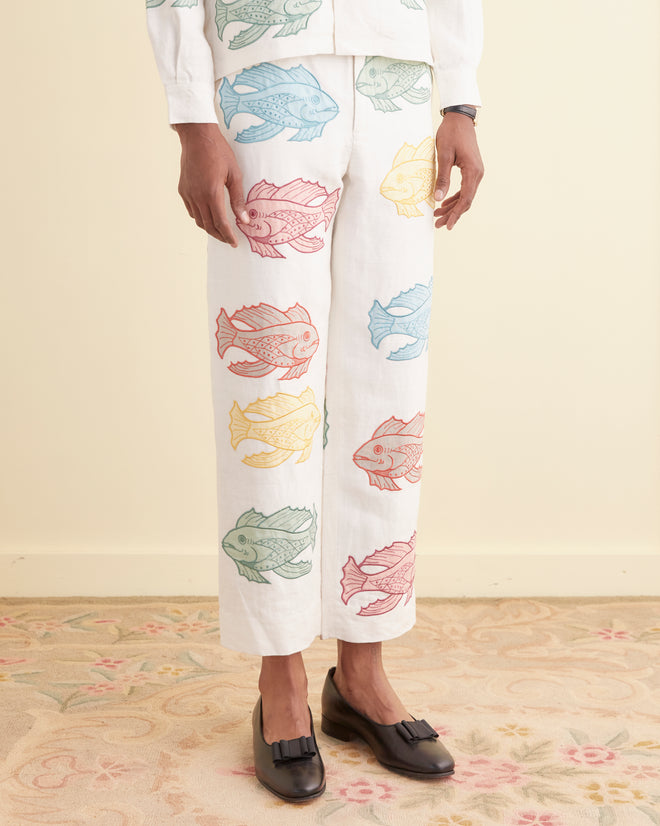 Piscine Appliqué Trousers MENS TROUSERS BODE New York