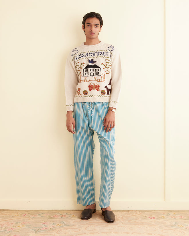 Shore Stripe Pajama Pants MENS TROUSERS BODE New York