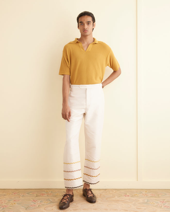 Rickrack Stripe Trousers MENS TROUSERS BODE New York