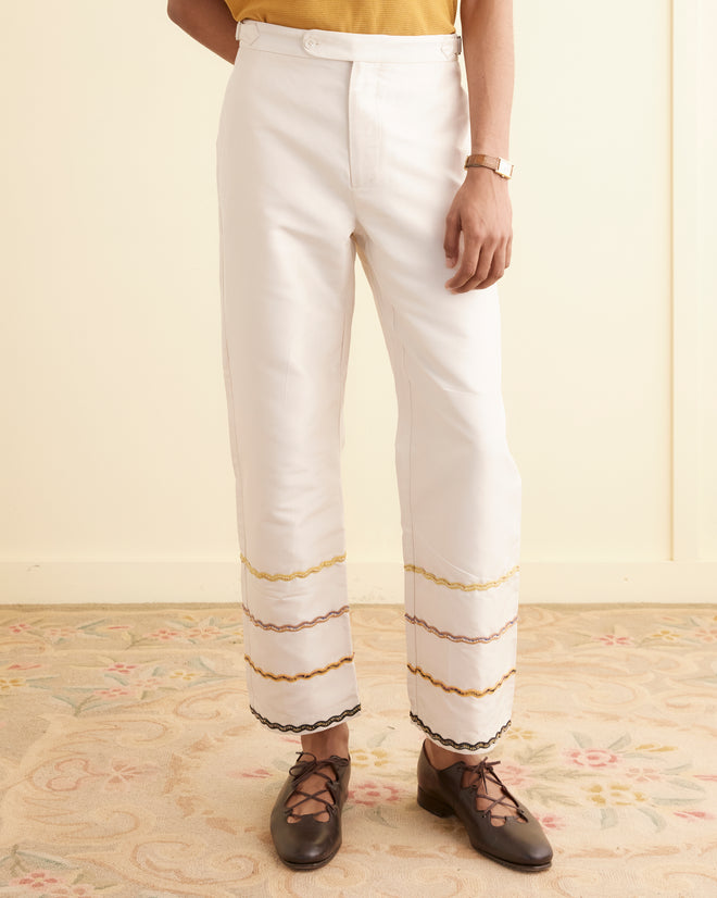 Rickrack Stripe Trousers MENS TROUSERS BODE New York