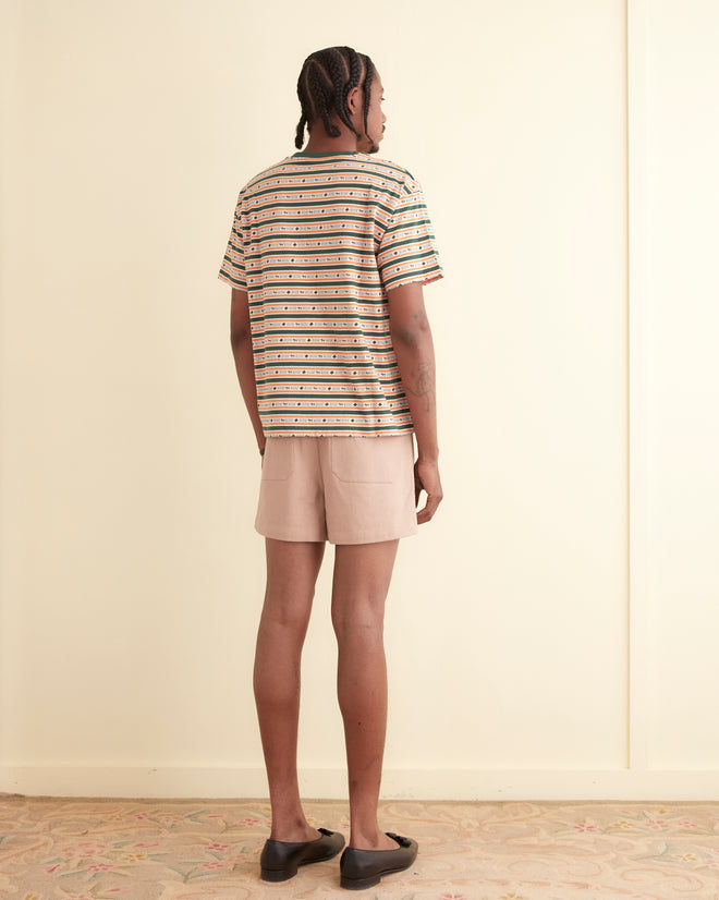 Scottie Jacquard Boxy Tee MENS CUT AND SEW BODE New York