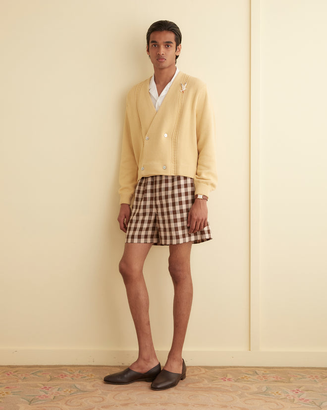 Double-Breasted Cardigan - Cream MENS KNIT TOPS BODE New York