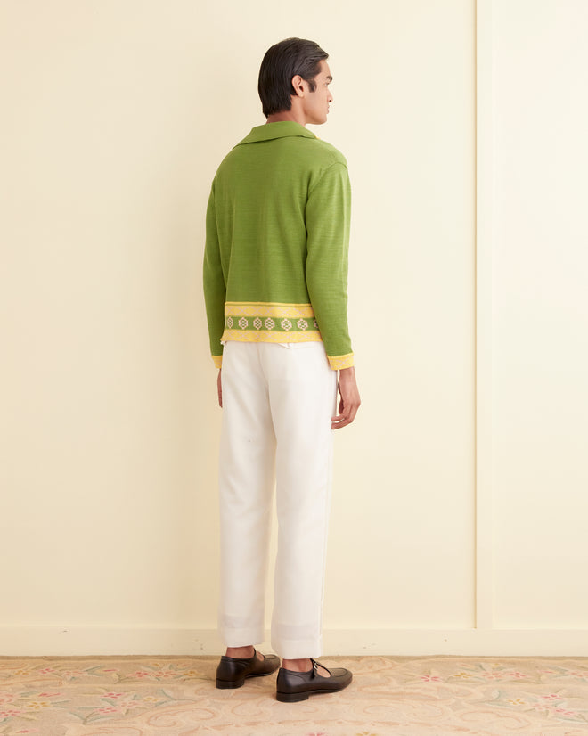 Wellfleet Jacquard Polo MENS KNIT TOPS BODE New York