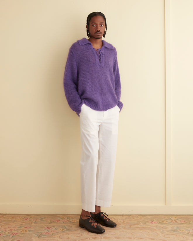 Alpine Pullover - Purple MENS KNIT TOPS BODE New York