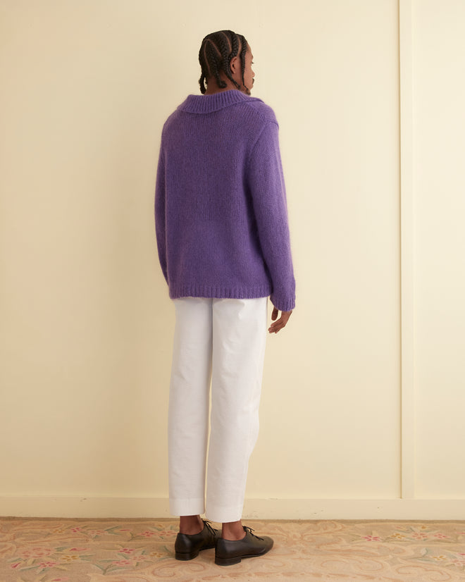 Alpine Pullover - Purple MENS KNIT TOPS BODE New York