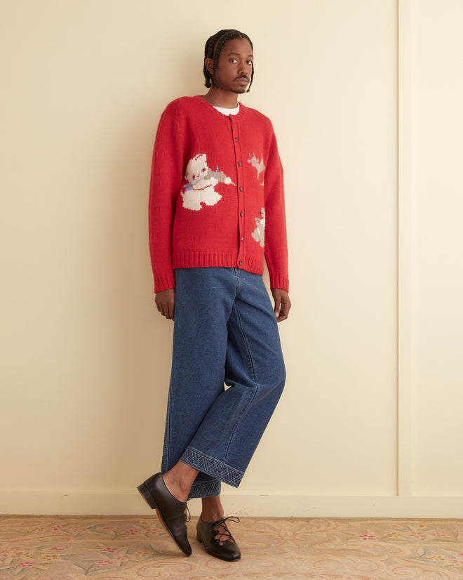 Novelty Prose Cardigan MENS KNIT TOPS BODE New York