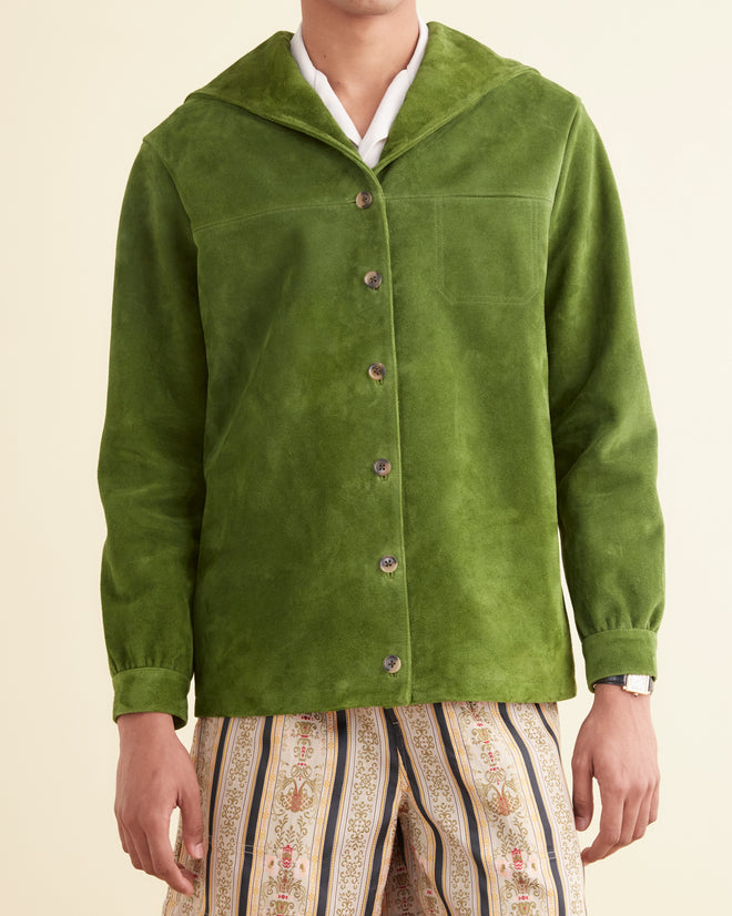 Mariner Suede Jacket - Green JACKETS BODE New York