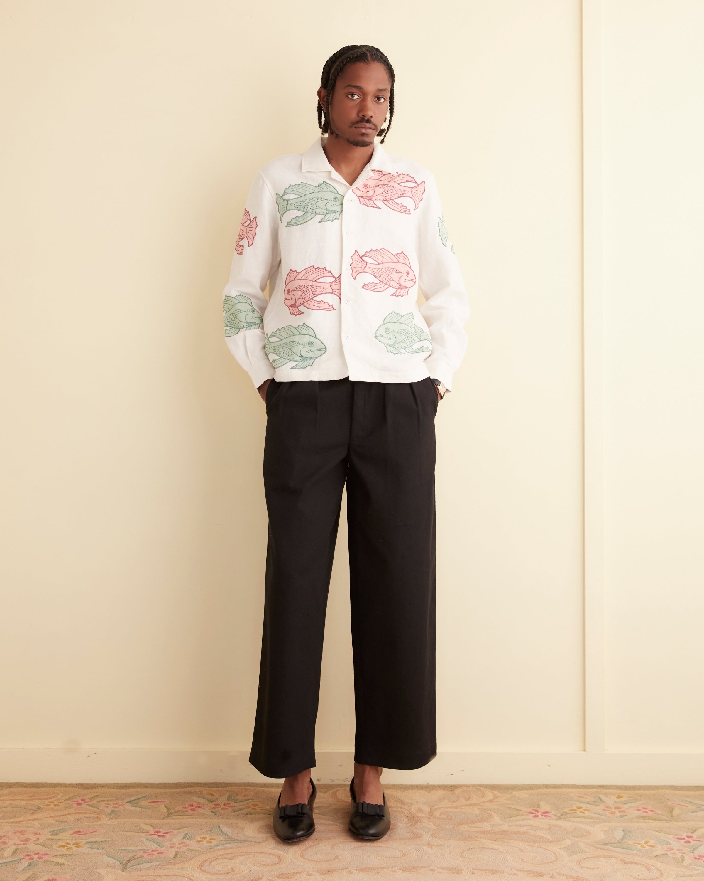 Piscine Appliqué Long Sleeve Shirt – BODE