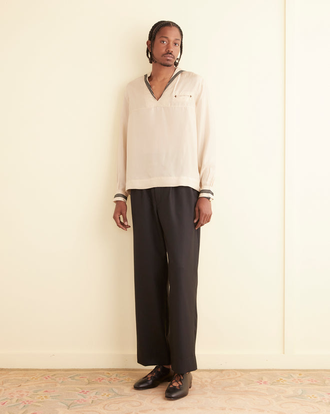 Cricket Shirt - Ecru/Navy MENS SHIRTS BODE New York