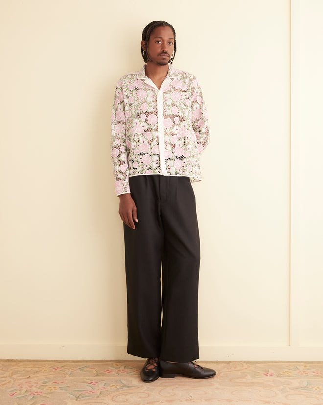 Peony Lace Long Sleeve Shirt MENS SHIRTS BODE New York