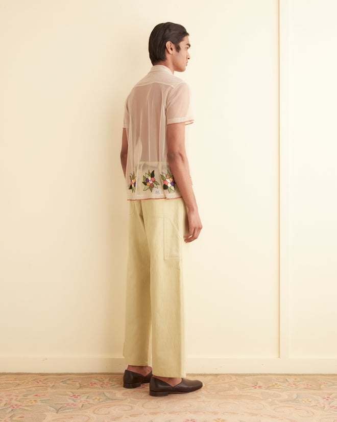 Embroidered Suncherry Short Sleeve Shirt MENS SHIRTS BODE New York