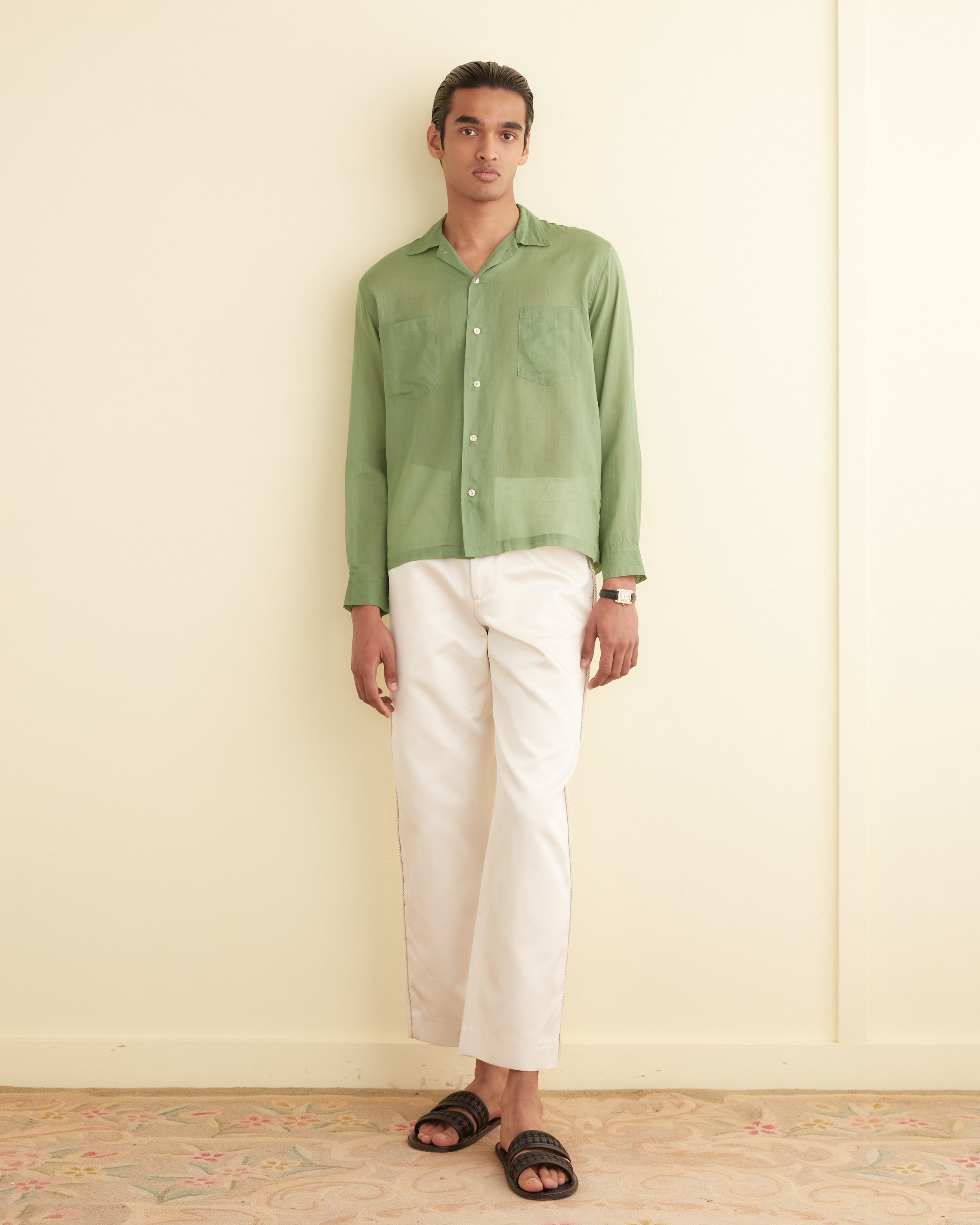 sheller(シェリエ) ボウタイシャツドッキングニット SHIRTS / BLOUSE – shéller / シェリエ