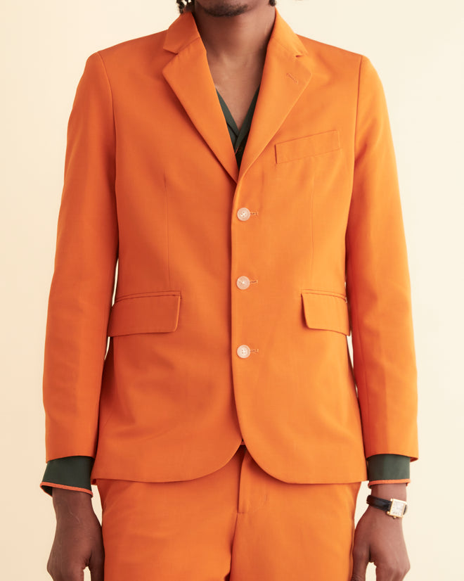 Ginger Faille Single-Breasted Suit Jacket MENS SUIT JACKETS BODE New York
