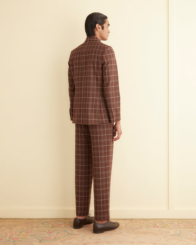 Dunham Plaid Double-Breasted Suit Jacket MENS SUIT JACKETS BODE New York