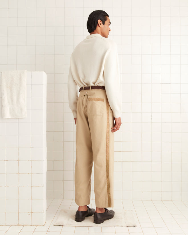 Khaki Bullion Trousers MENS TROUSERS BODE New York