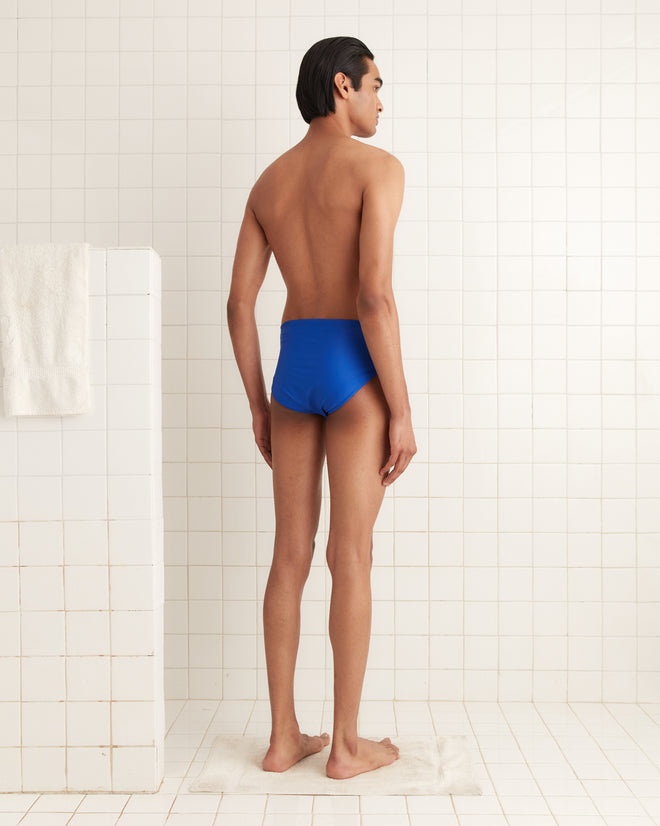 SWIMMING BRIEFS - BLUE MENS CUT AND SEW BODE New York