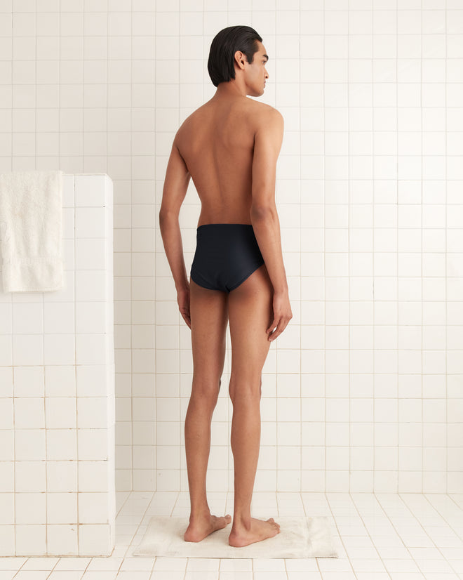 SWIMMING BRIEFS - BLACK MENS CUT AND SEW BODE New York