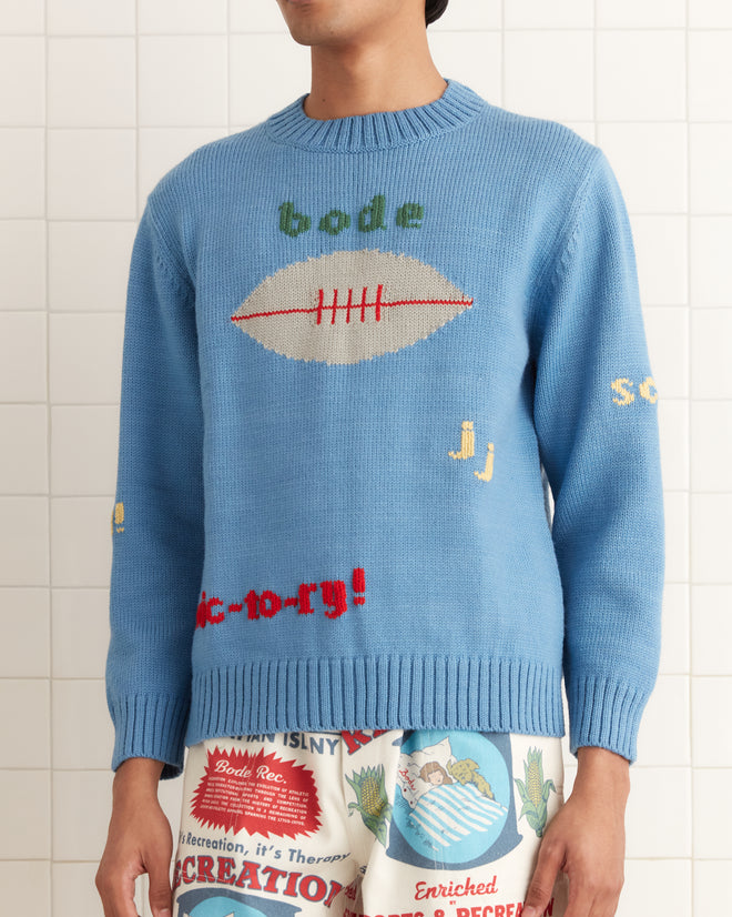 SPIRIT SWEATER - BLUE SWEATERS BODE New York