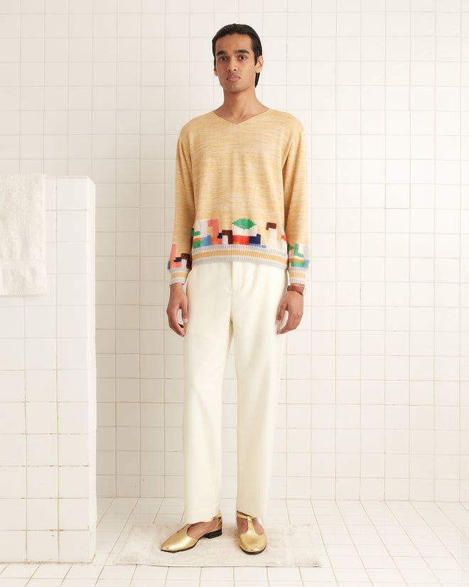 SWATCH SWEATER - PEACH CREAM SWEATERS BODE New York