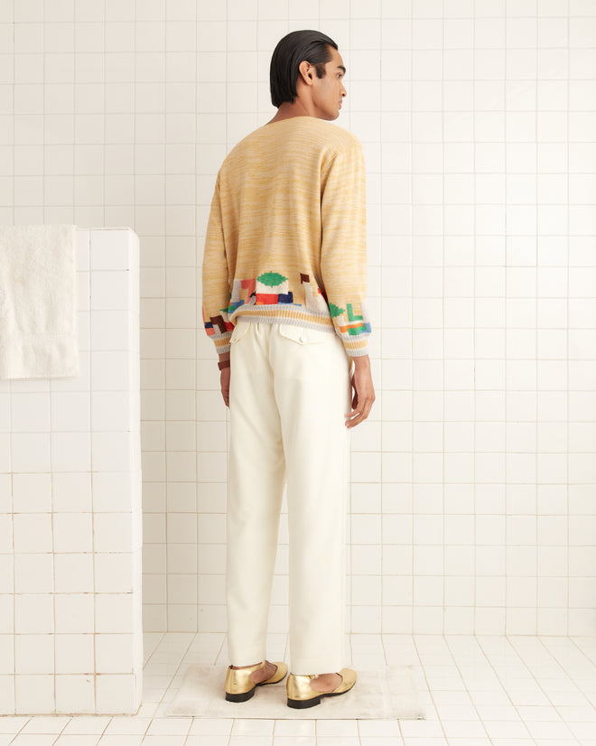 SWATCH SWEATER - PEACH CREAM SWEATERS BODE New York